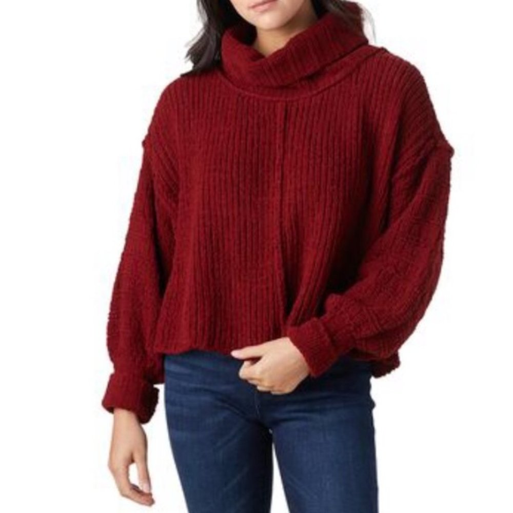 NWT FREE PEOPLE CRANBERRY PULLOVER SWEATER - Picture 4 of 9